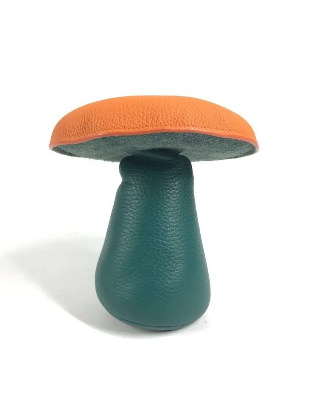 Hermes Object Paperweight Mushroom GM Leather Orange